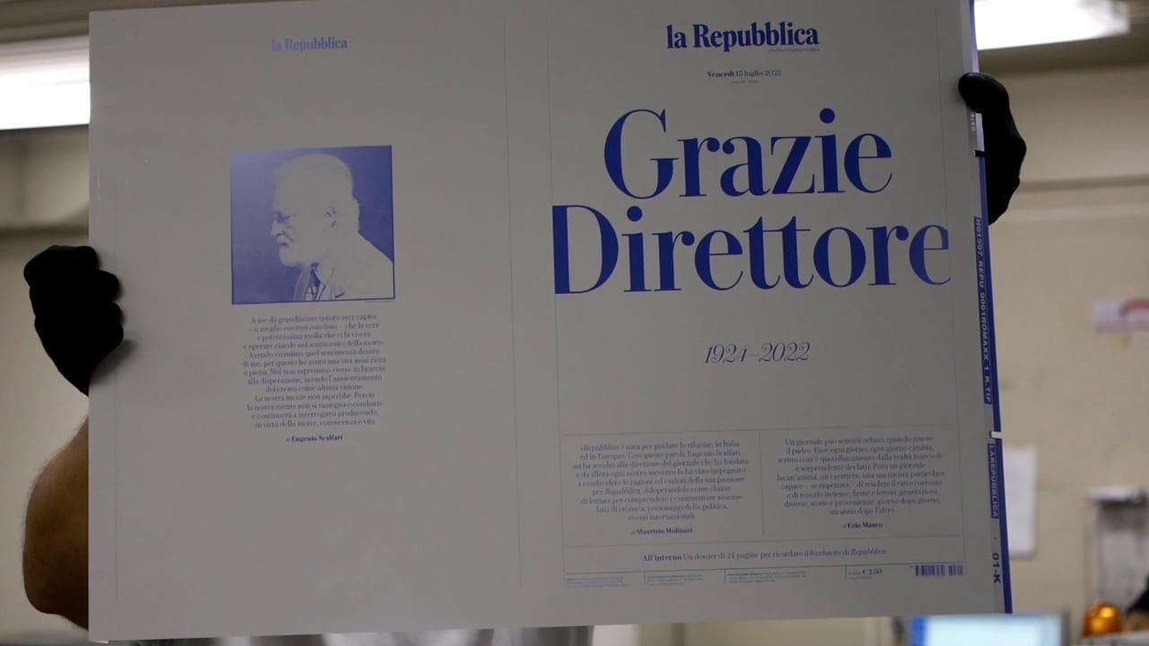 Scalfari, così nasce la Repubblica dedicata alla scomparsa del suo fondatore