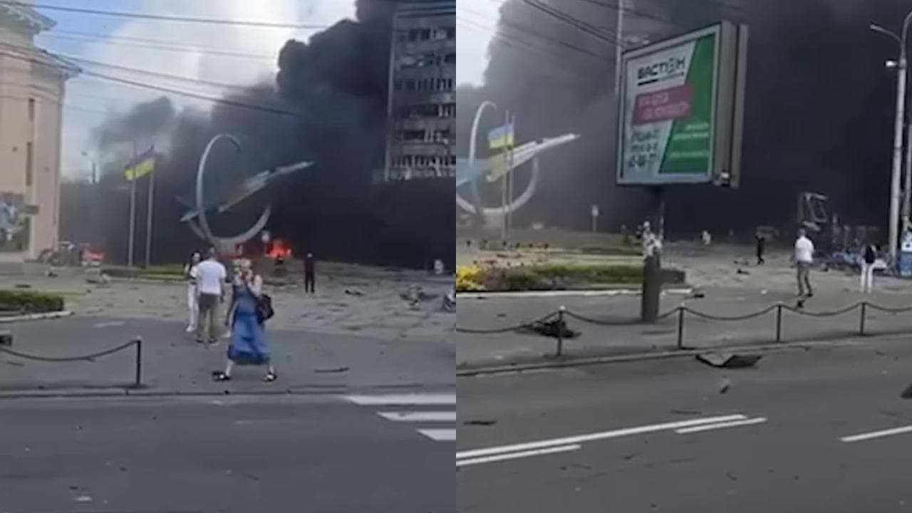 Ucraina, missili russi su Vinnytsia: le immagini subito dopo l'esplosione