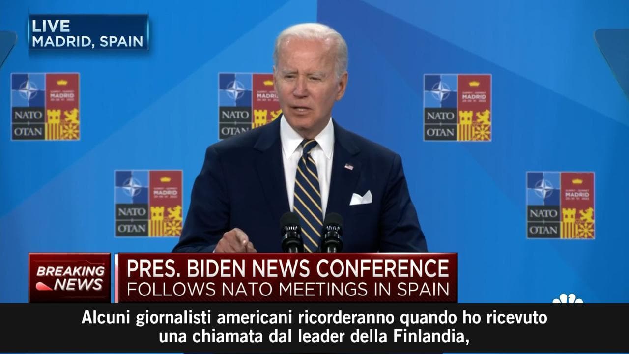 Nato, gaffe di Biden: il presidente Usa confonde la Svezia con la Svizzera