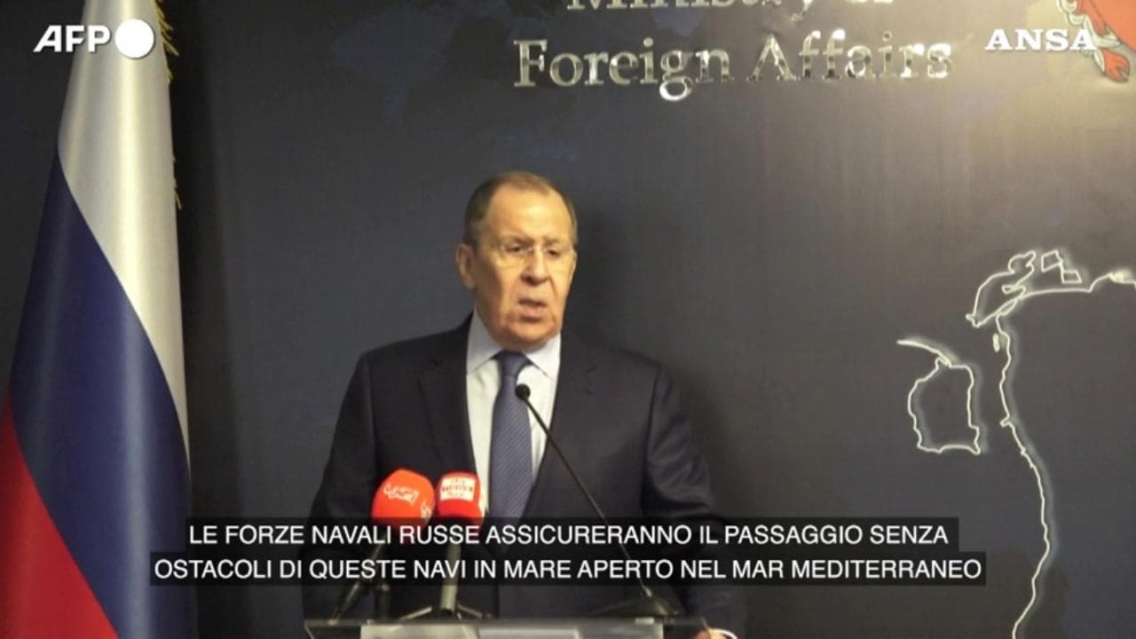 Lavrov: "Se l'Ucraina smina i porti, ok al passaggio delle navi con grano"