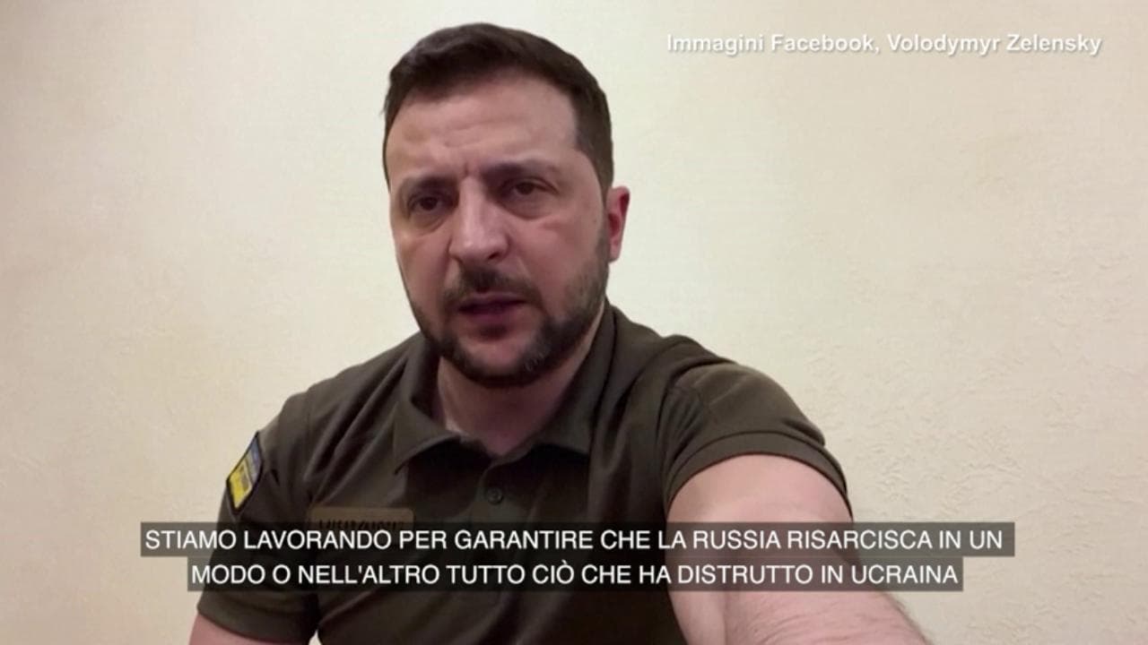 L'appello di Zelensky agli alleati: "Sequestriamo le proprietà russe per risarcire le vittime"