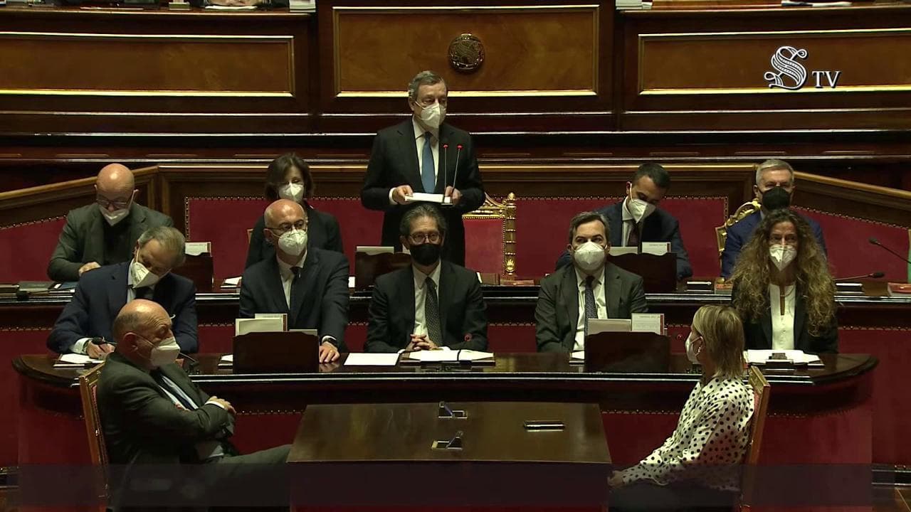 Ucraina, Draghi al Senato: "Raggiungere cessate il fuoco il prima possibile"