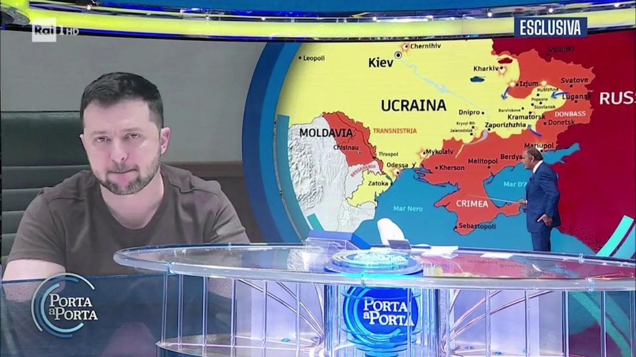 Zelensky a Vespa "Pronto a parlare con Putin. La Crimea non sarà russa, ma ora lasciamola da parte"