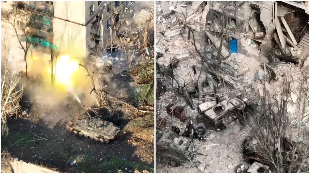 Il carro armato russo apre il fuoco contro un palazzo per stanare i civili ucraini