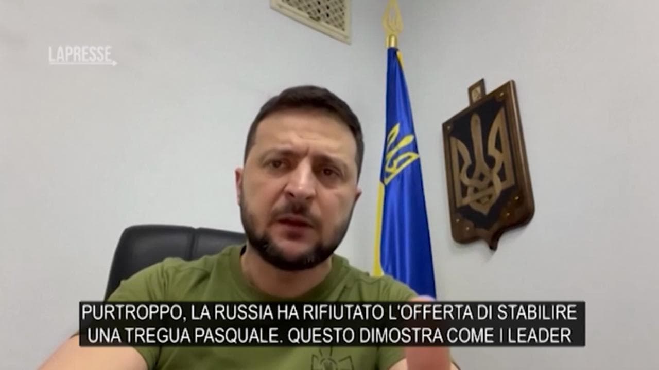 Zelensky: "La Russia ha rifiutato la proposta di una tregua per la Pasqua"