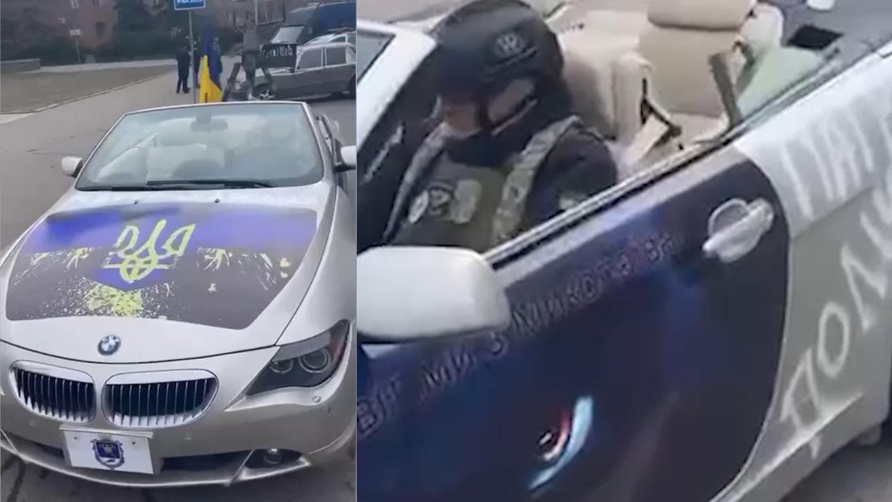 In Ucraina la Bmw decapottabile si trasforma in un mezzo di guerra: il regalo del governatore di Mykolaiv