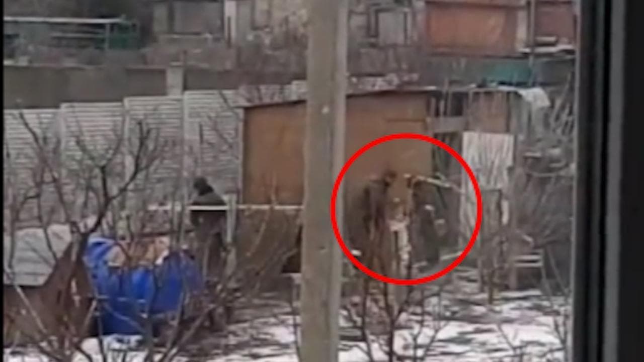 Soldati russi rubano galline in un villaggio in Ucraina: la scena senza tempo