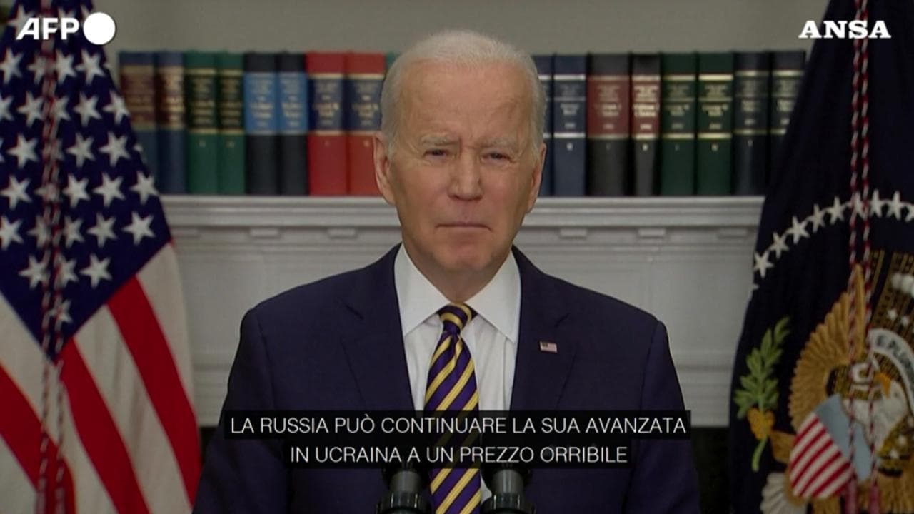 Biden: "Putin non vincerà, potrà conquistare alcune città ma non l'intera Ucraina"