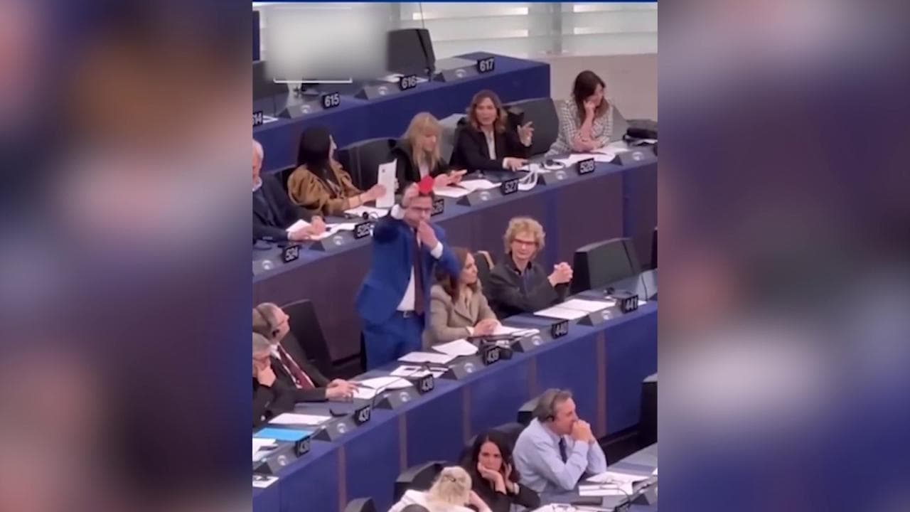 Case green, la protesta col fischietto dell'eurodeputato leghista: allontanato dall'aula