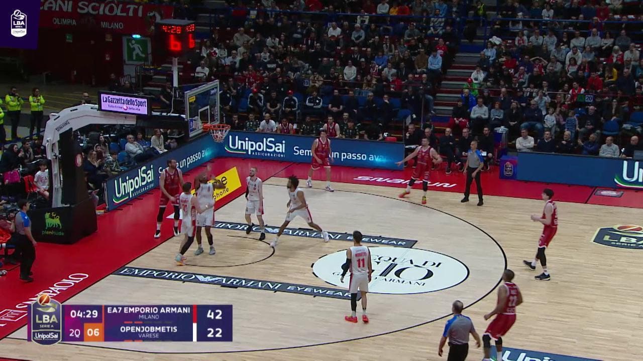 Basket serie A, gli highlights di EA7 Emporio Armani Milano - Openjobmetis Varese