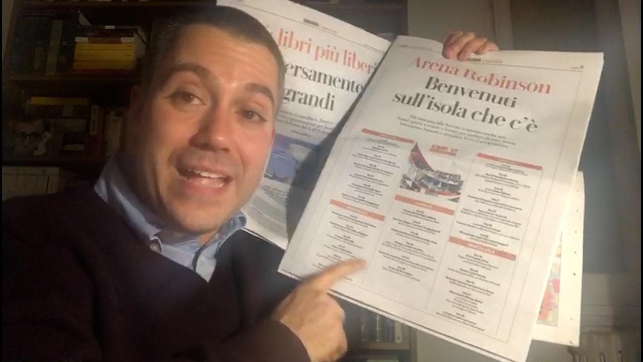 Saverio Raimondo: "Appuntamento all'Arena Robinson per fare quello che avete sempre voluto fare"