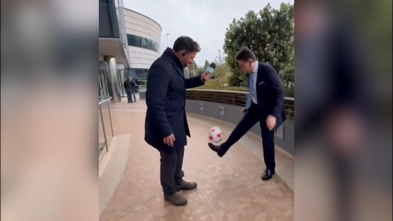 Sardegna, Conte palleggia in diretta per festeggiare l'elezione di Todde e posta il video sui social