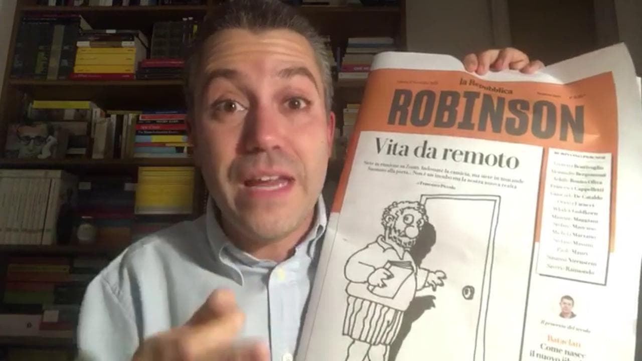 Saverio Raimondo mette in guardia i lettori: "Ecco perché Robinson vi rovina"