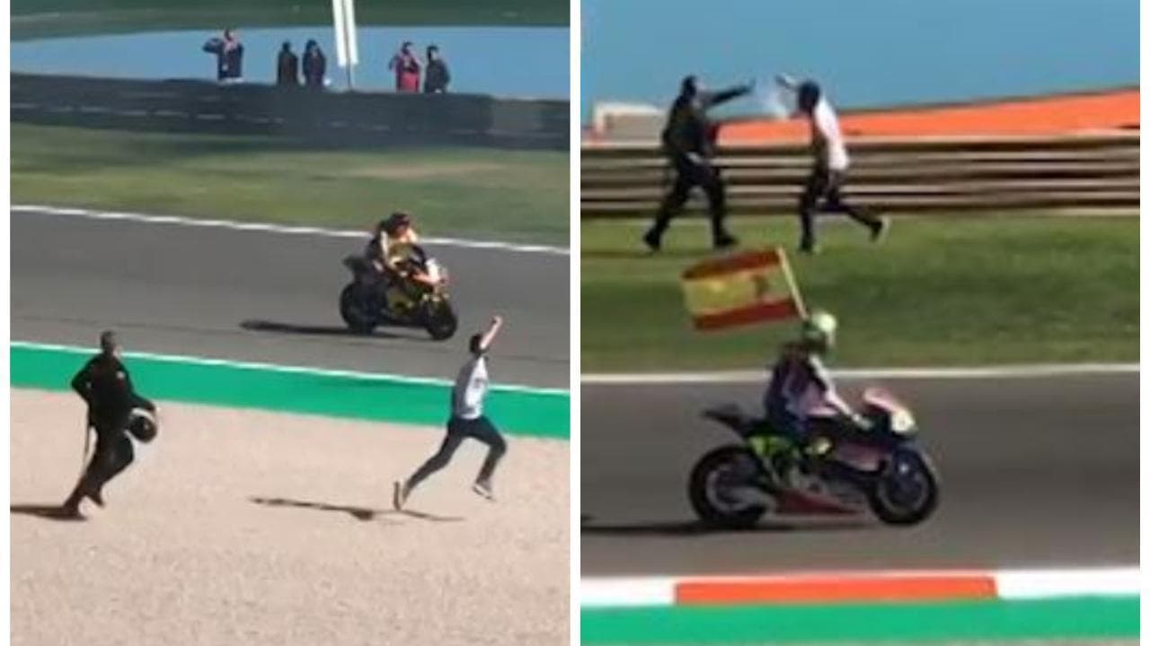 Spagna, folle corsa del fan durante la gara MotoGp di Valencia per spargere le ceneri del padre