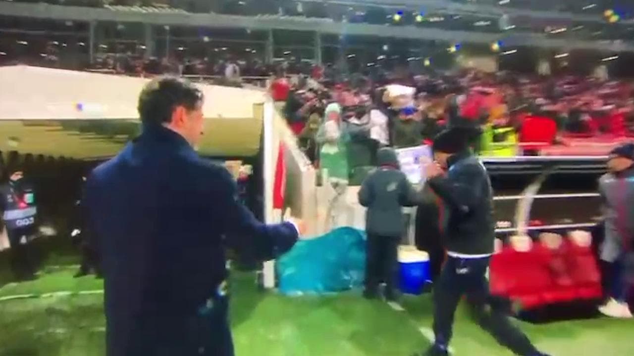 Spalletti, furioso, nega la stretta di mano all'allenatore dello Spartak Mosca a fine partita