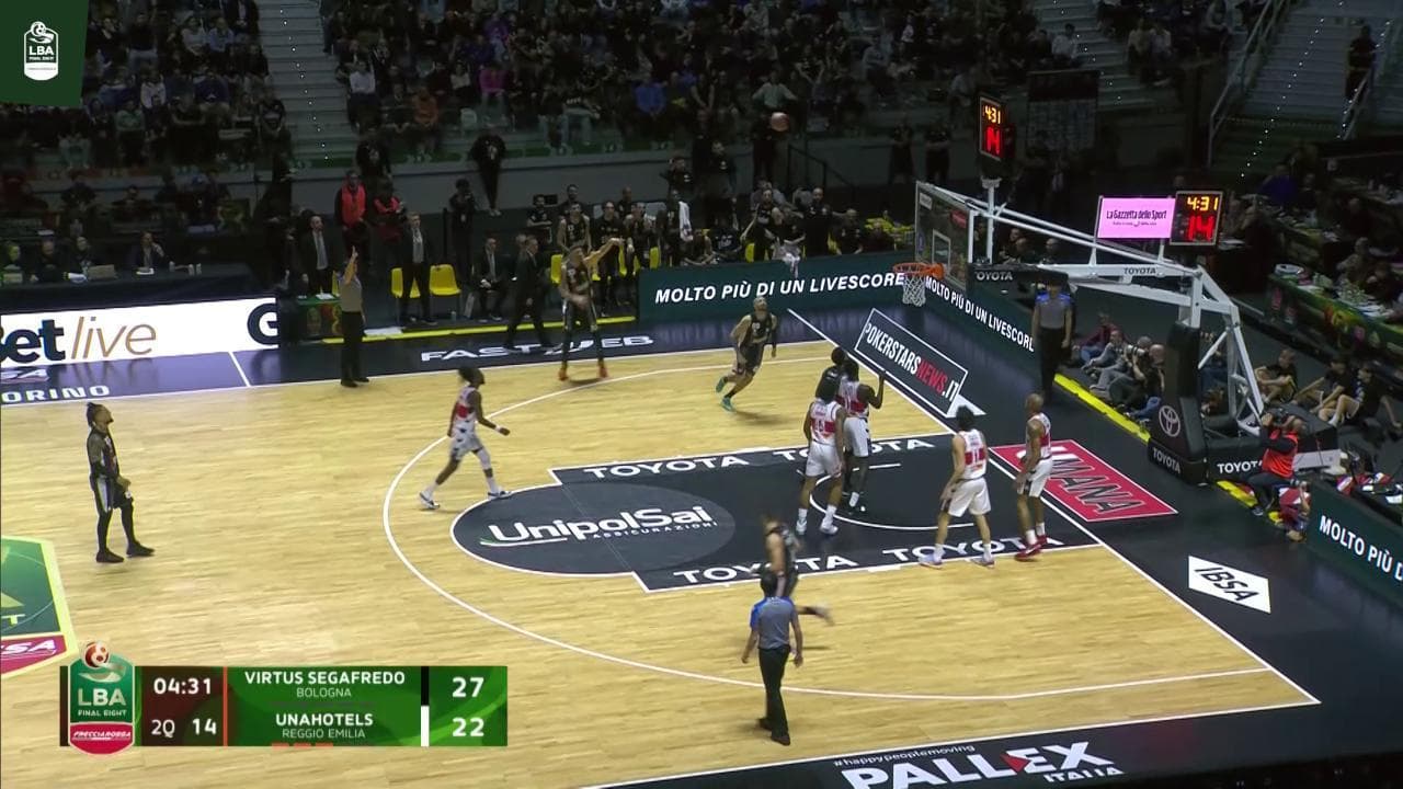 Basket, Coppa Italia: gli highlights di Virtus Segafredo Bologna-Unahotels Reggio Emilia