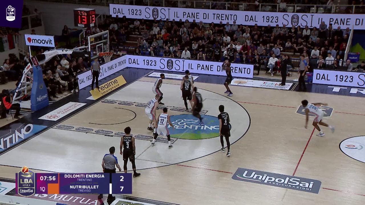 Basket, Serie A: gli highlights di Dolomiti Energia Trentino-Nutribullet Treviso