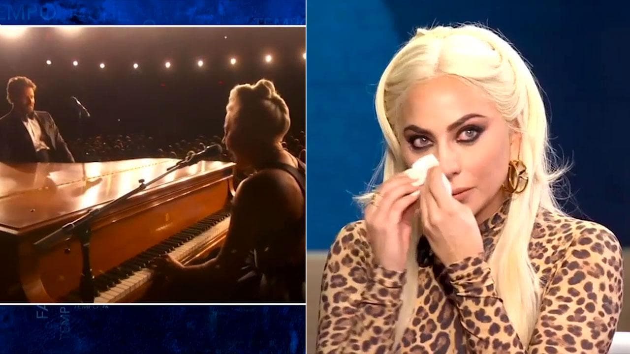 Lady Gaga e le lacrime a 'Che Tempo Che Fa': le immagini con Bradley Cooper fanno commuovere la popstar