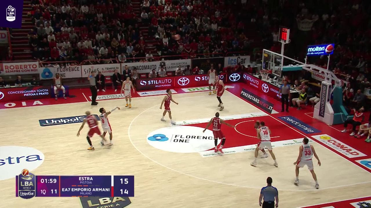 Basket, Serie A: gli highlights di Estra Pistoia-Emporio Armani Milano