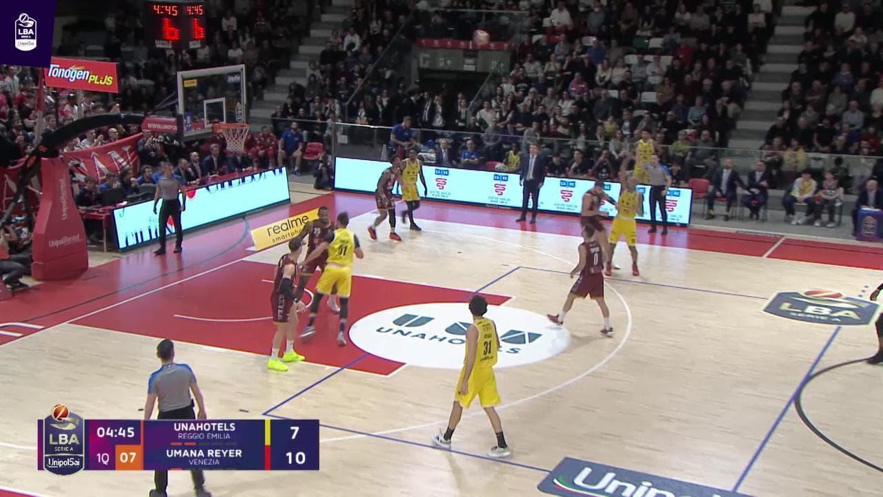 Basket serie A, gli highlights di Unahotels Reggio Emilia-Umana Reyer Venezia