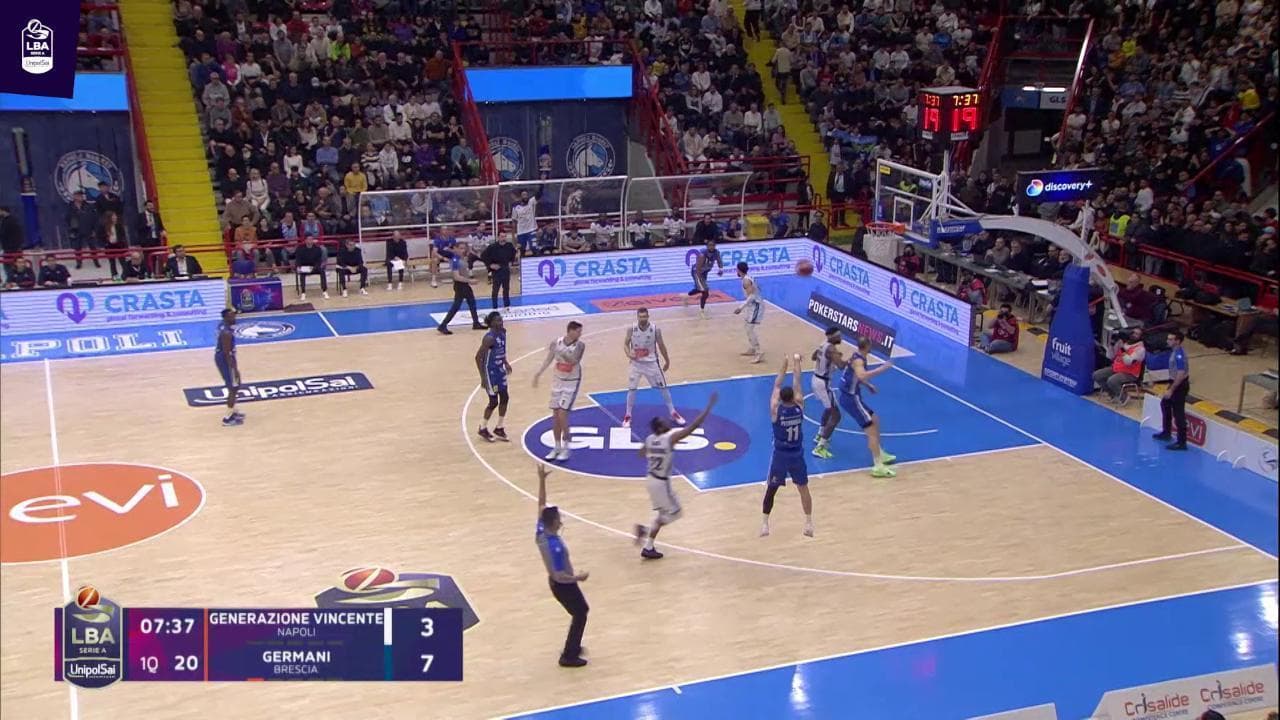 Basket serie A, gli highlights di Generazione Vincente Napoli Basket - Germani Brescia