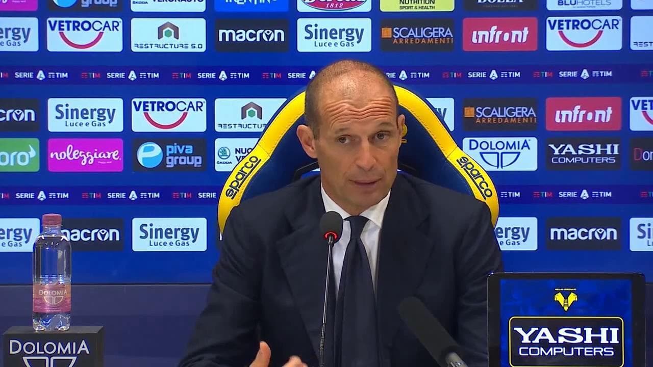 Allegri: "Non basta avere la maglia della Juventus per vincere a Verona o col Sassuolo"