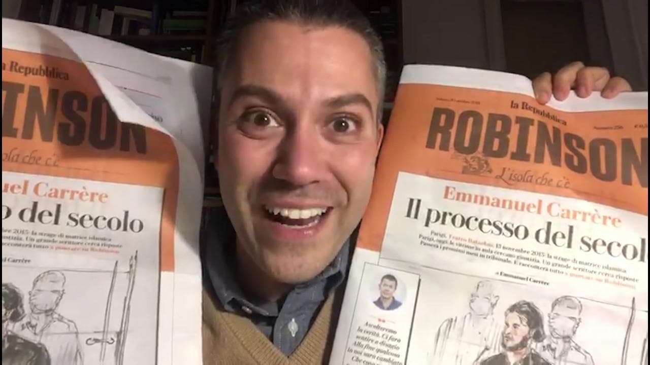 "Guadagnare facile comprando Robinson (grazie a Carrère)": l'idea di Saverio Raimondo