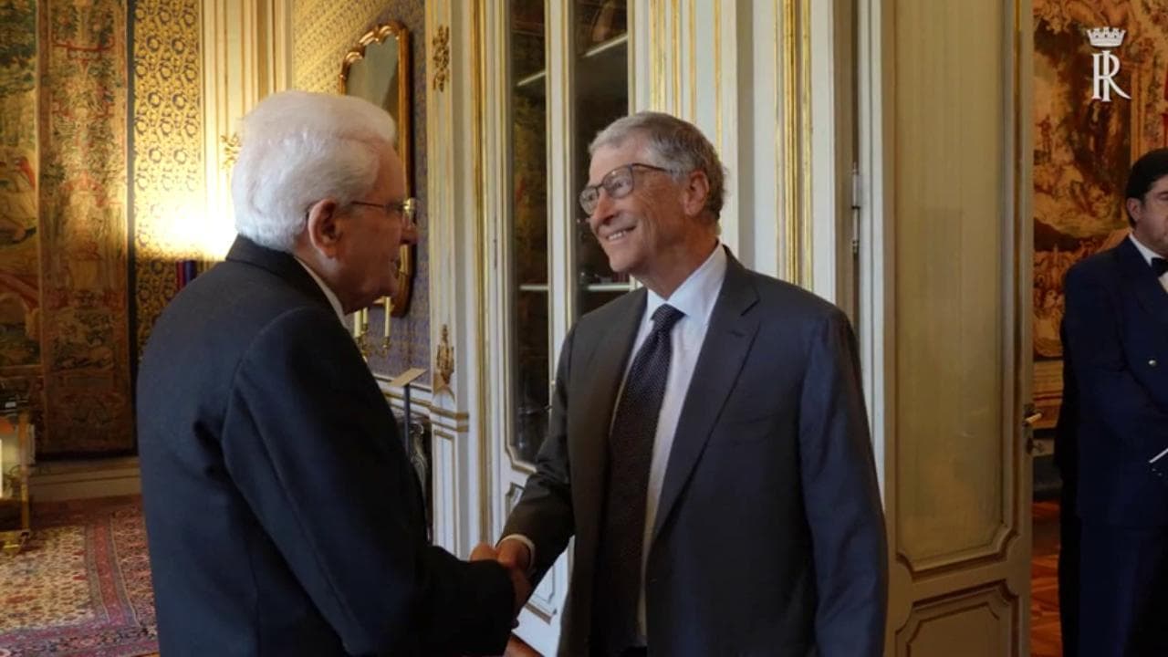 Il presidente Mattarella riceve Bill Gates: l'incontro al Quirinale