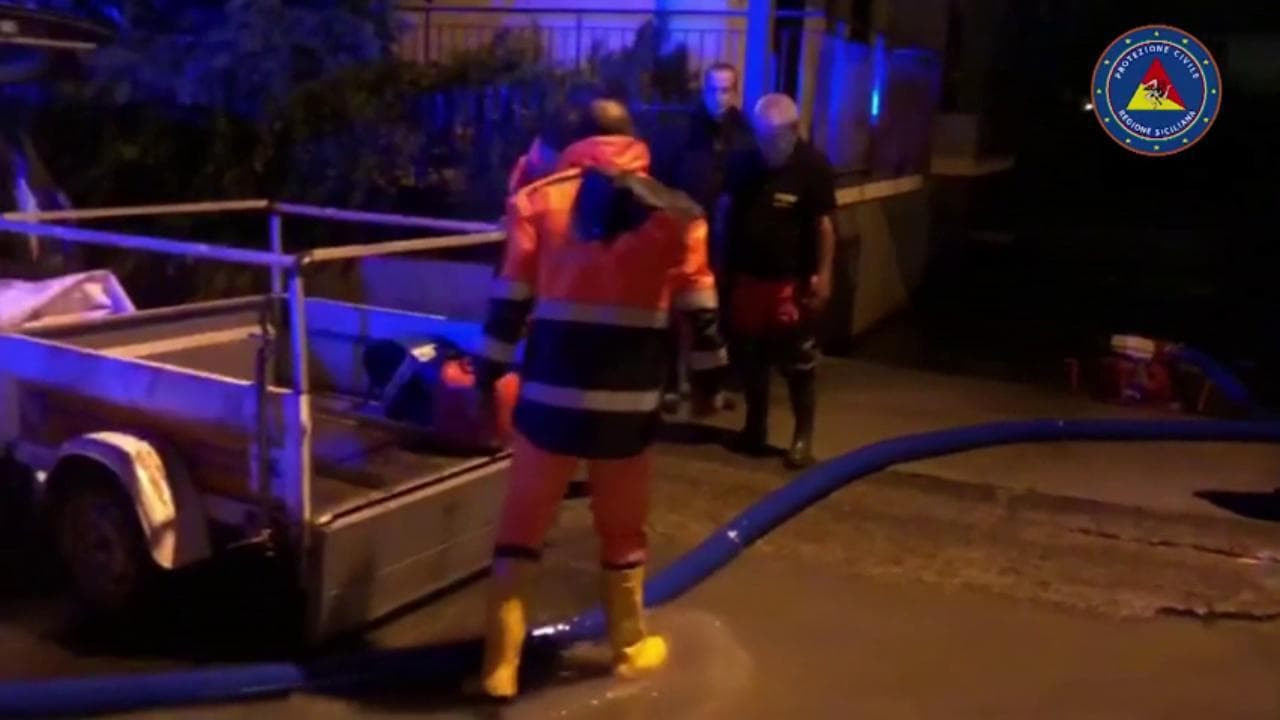 Maltempo in Sicilia, gli interventi della Protezione civile a Scordia