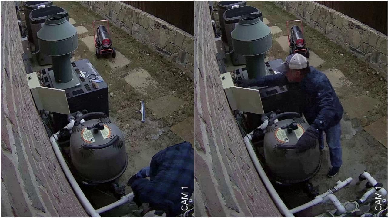 Usa, il freddo estremo ghiaccia la pompa della piscina, il tentativo di riparazione è un disastro