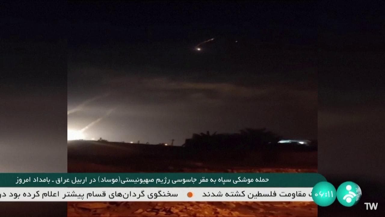 L'Iran bombarda "una base del Mossad" a Erbil e "gruppi anti-iraniani" nel Nord della Siria