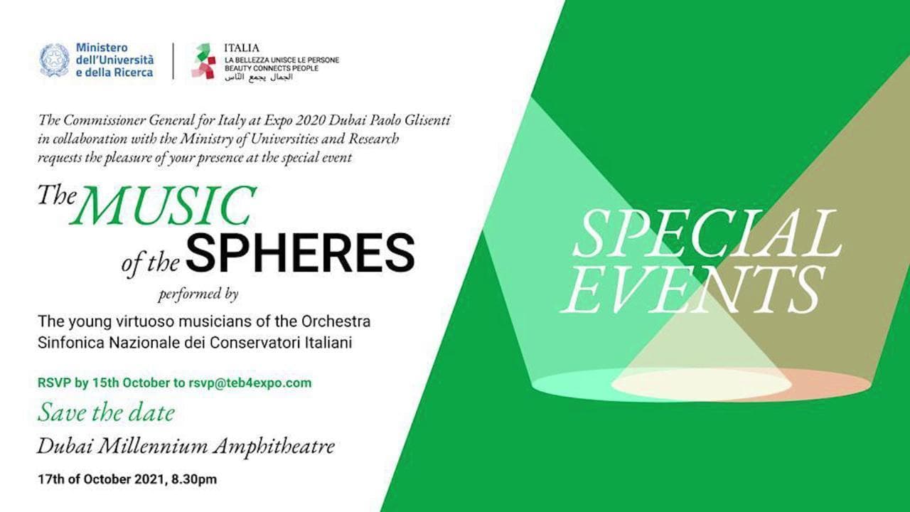 Expo 2020: Music of the Spheres. I giovani dell’Orchestra Sinfonica Nazionale dei Conservatori Italiani commuovono Dubai