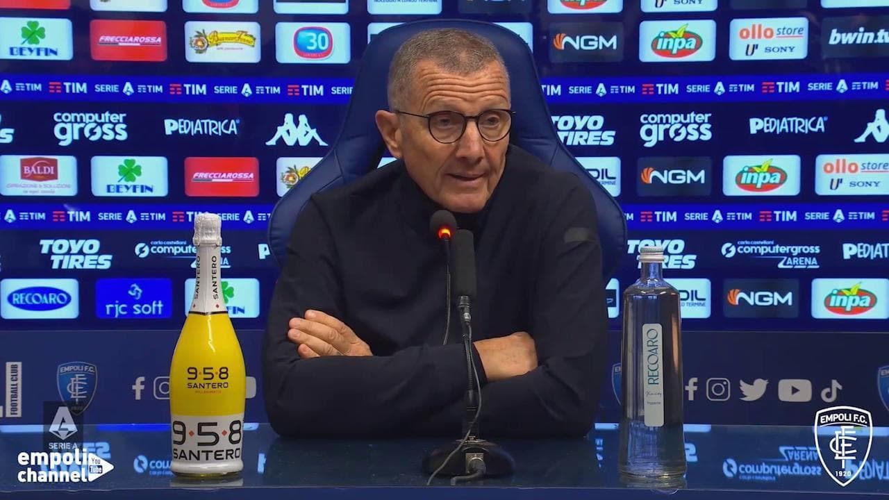 Andreazzoli, tecnico dell'Empoli: "Si parla solo del ca..o di Var: una schifezza, fa male al calcio"