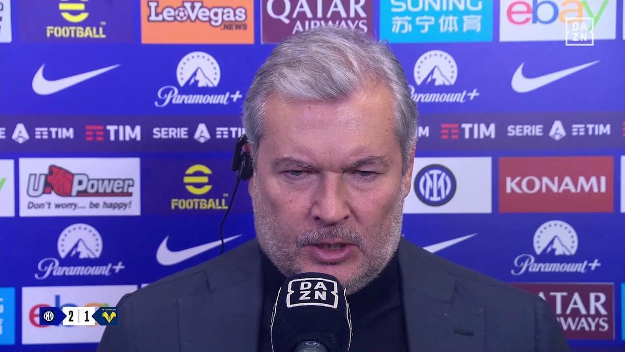 Sogliano, direttore sportivo del Verona: "Impossibile non annullare il gol dell'Inter in sala Var"