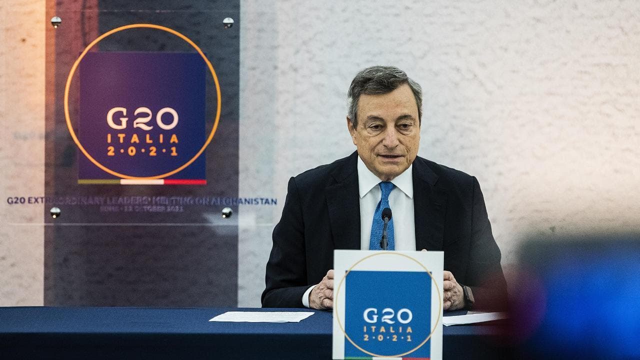 Draghi: "Dal G20 mandato all'Onu per agire in Afghanistan"
