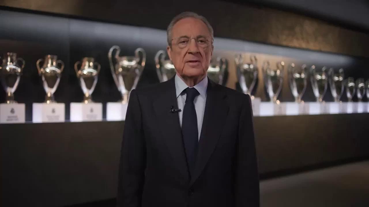 Superlega, il presidente del Real Madrid Florentino Perez: "Grande giorno per la storia del calcio"