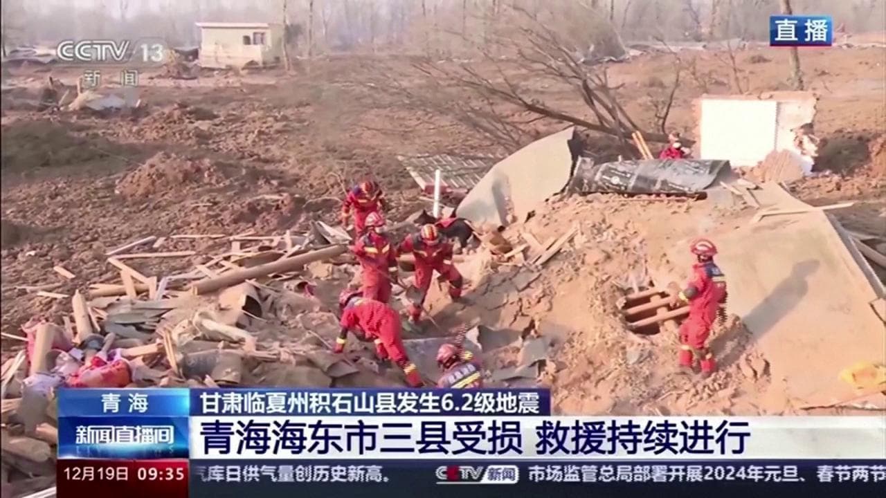 Cina, terremoto magnitudo 6.2  nelle province Gansu e Qinghai, oltre cento le vittime