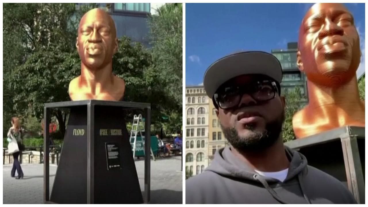New York, tre statue per ricordare George Floyd e gli altri simboli del "Black lives matter"