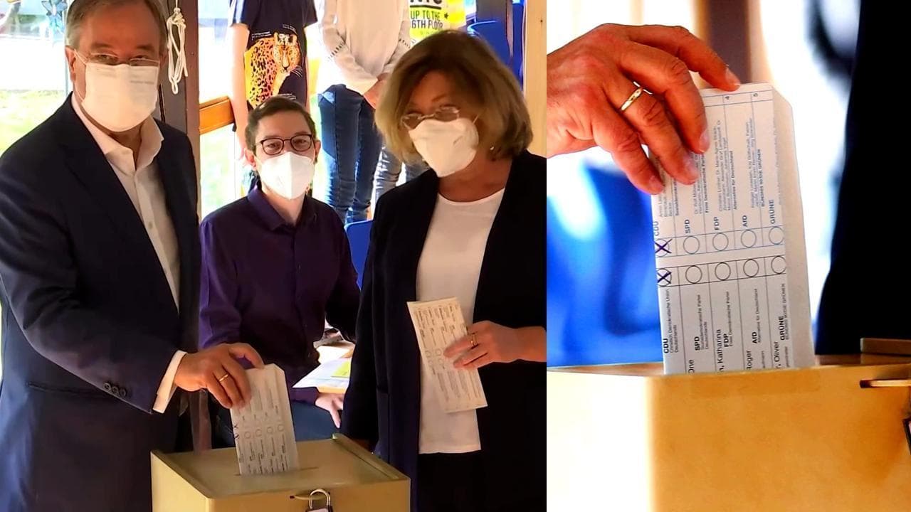 Elezioni in Germania, gaffe del delfino di Angela Merkel: Laschet piega male la scheda e mostra il voto a tutti