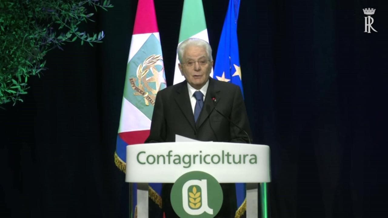 Il presidente Mattarella: "Bisogna essere orgogliosi della nostra agricoltura"