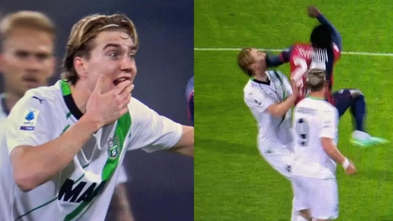 Perde due denti per una gomitata in faccia: Thorstvedt del Sassuolo continua a giocare