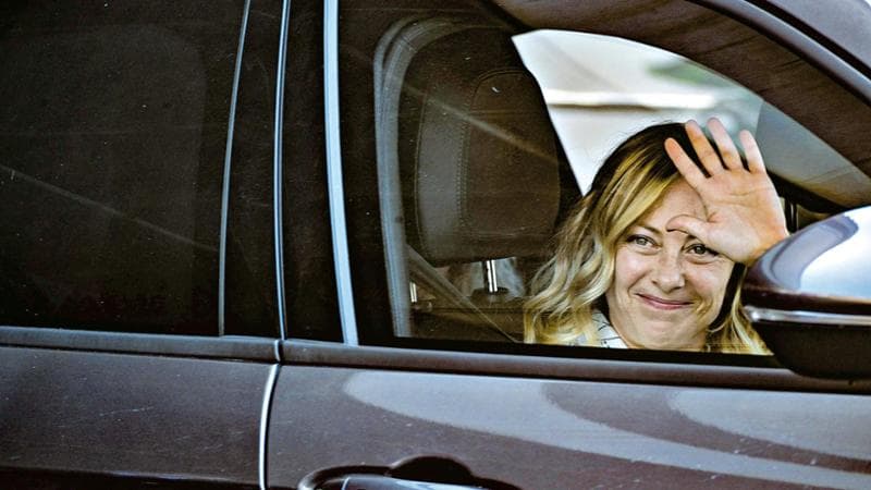 La presidente del Consiglio Giorgia Meloni alla cerimonia della firma del protocollo d'intesa per Bagnoli 15 luglio 2024. ANSA /CIRO FUSCO