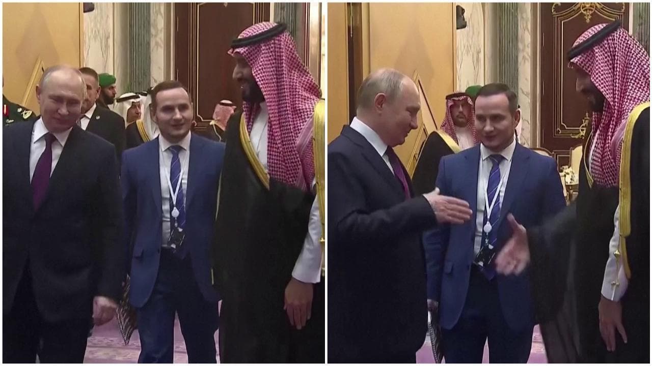 Sorrisi, chiacchiere e stretta di mano da vecchi amici tra Putin e Bin Salman dopo l'incontro sul petrolio