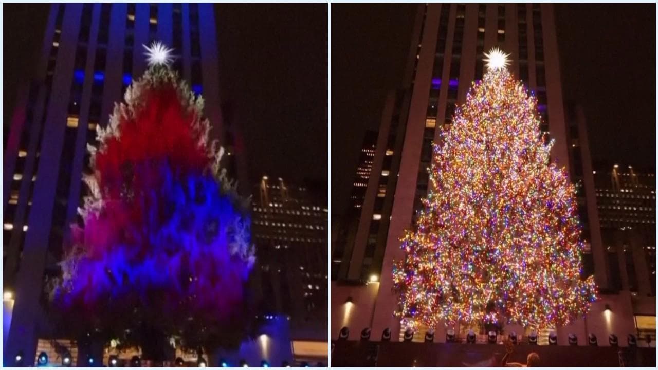Si accende il Natale a New York: 50mila luci per l'albero del Rockfeller Center