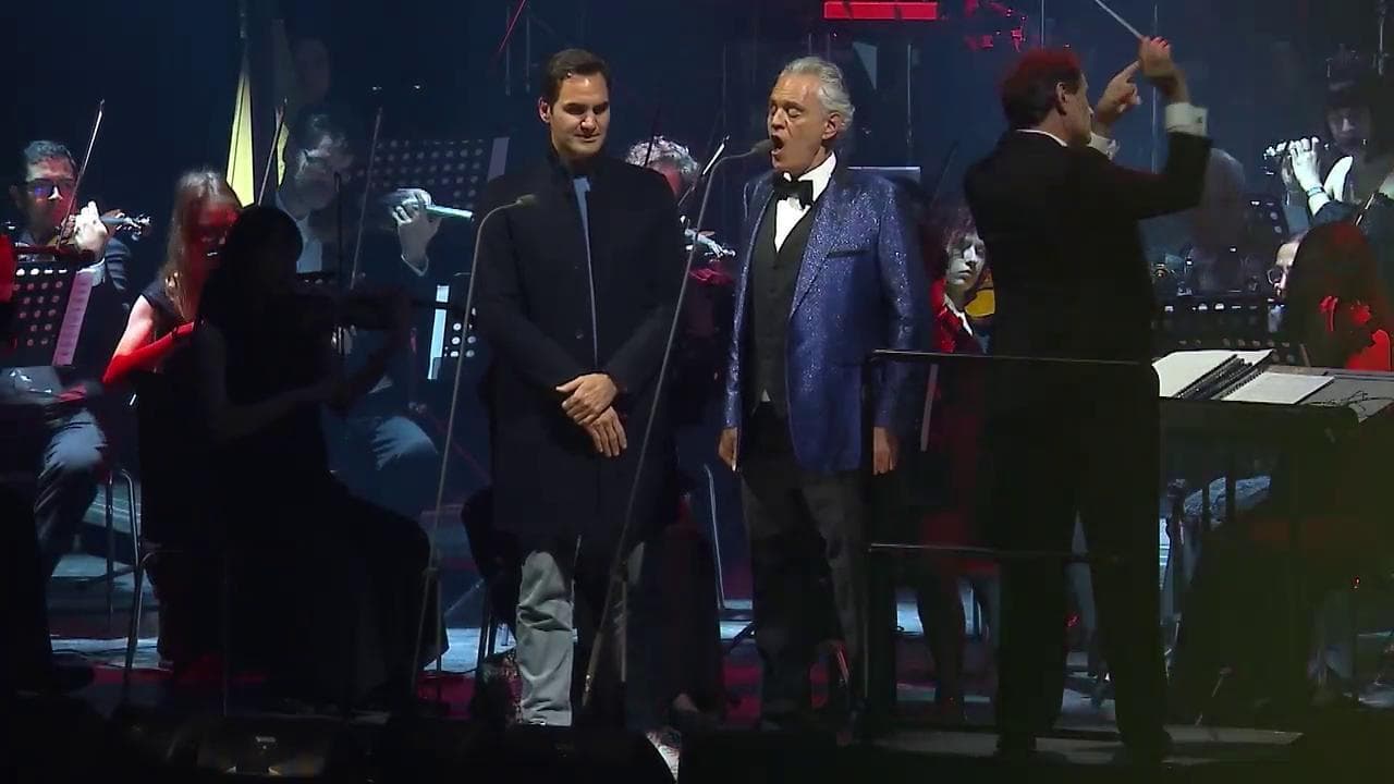 Bocelli canta per Federer, e il campione si commuove