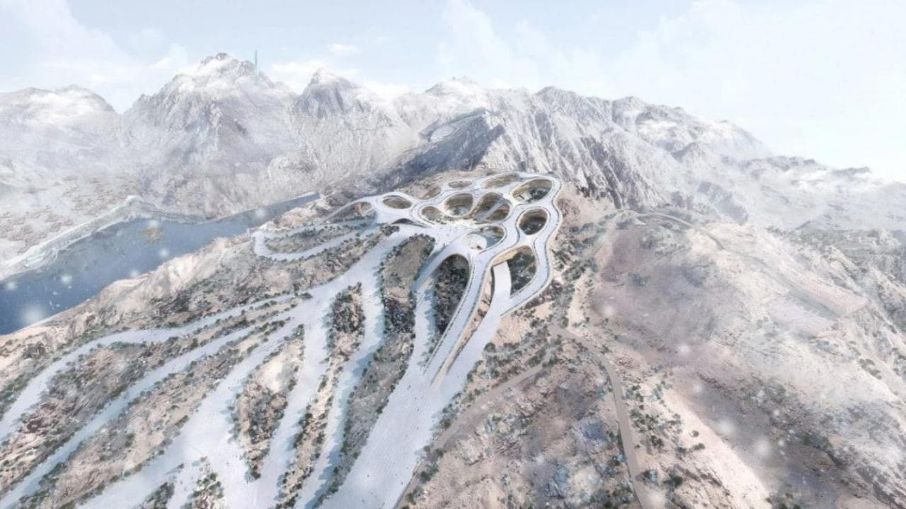 Il sogno saudita di sciare in mezzo al deserto, ecco come sarà la città con piste e neve pronta entro il 2027