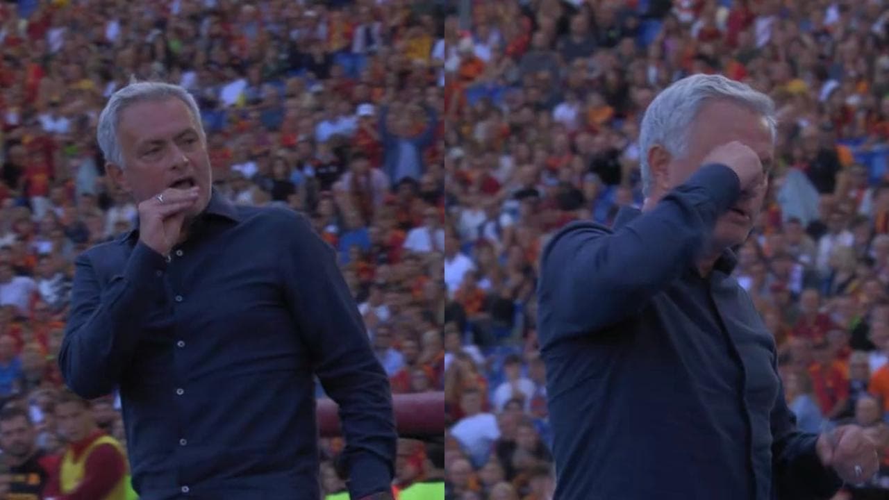 Mourinho espulso perché prende in giro la panchina del Monza: "Parlate e piangete"