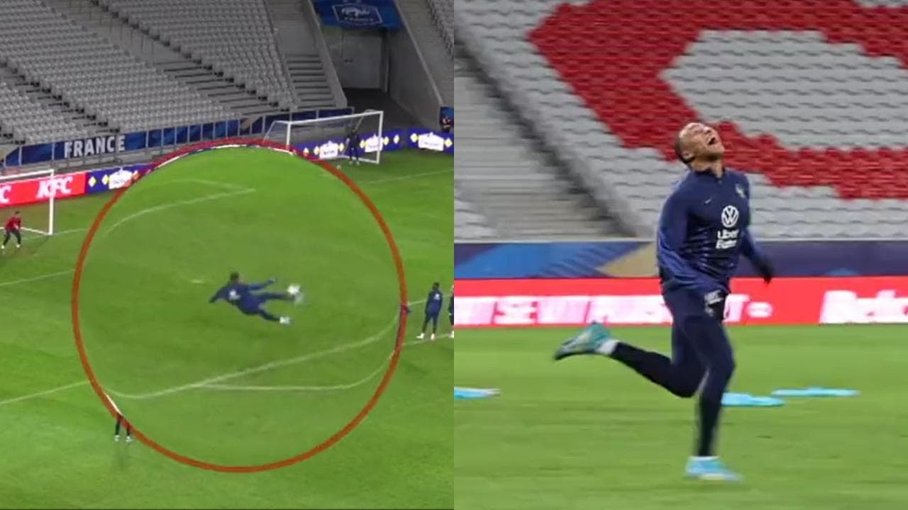 Mbappé, lo spettacolare gol in semirovesciata e poi l'esultanza sfrenata