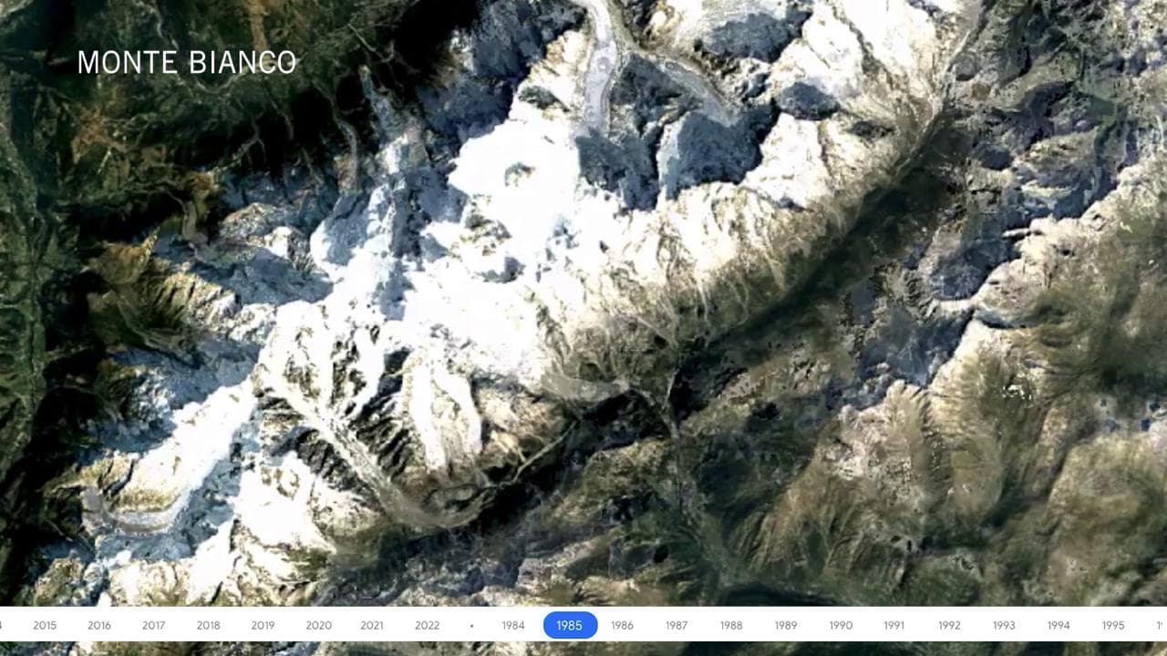 Monte Bianco, così è cambiato dal 1984 al 2023