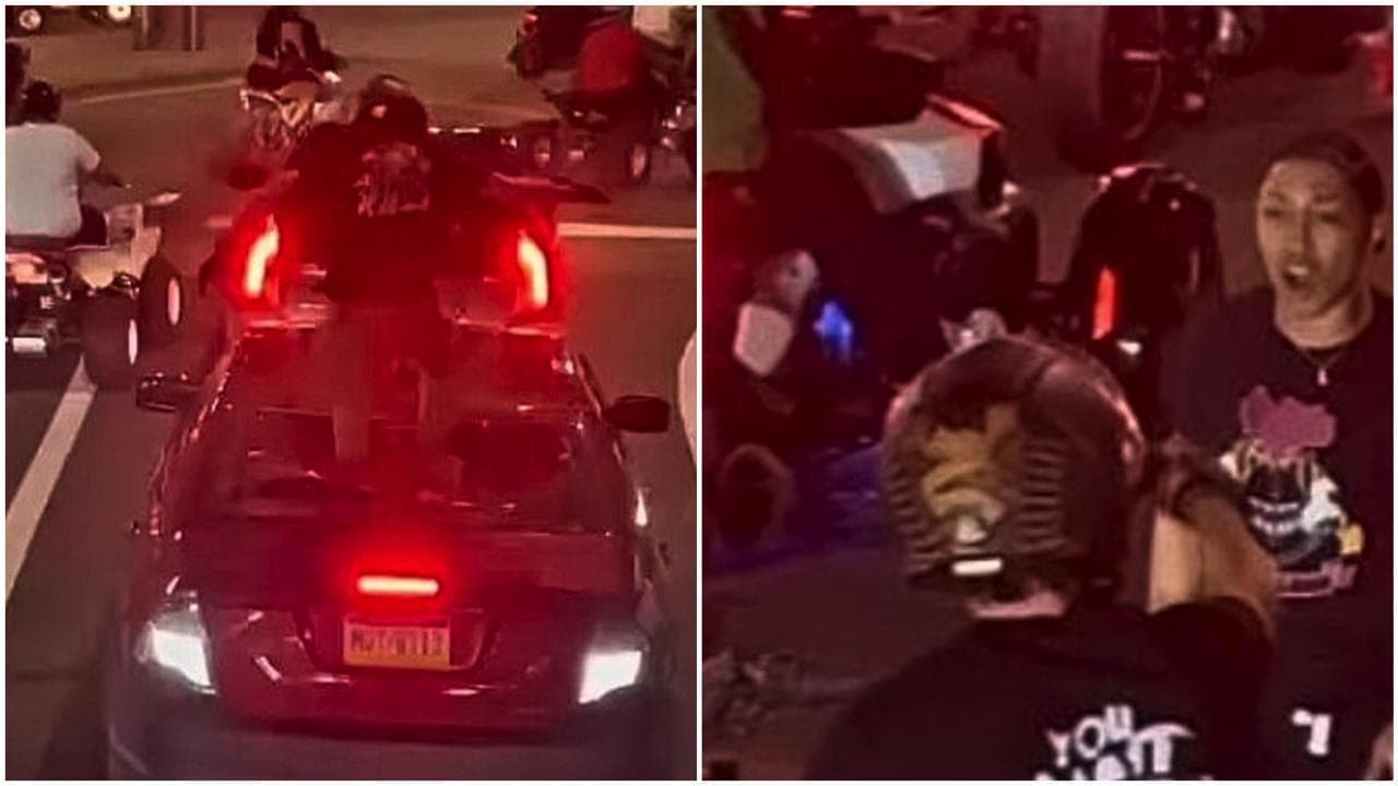 La violenza del biker contro una guidatrice: spacca il lunotto posteriore e poi le punta un'arma al volto